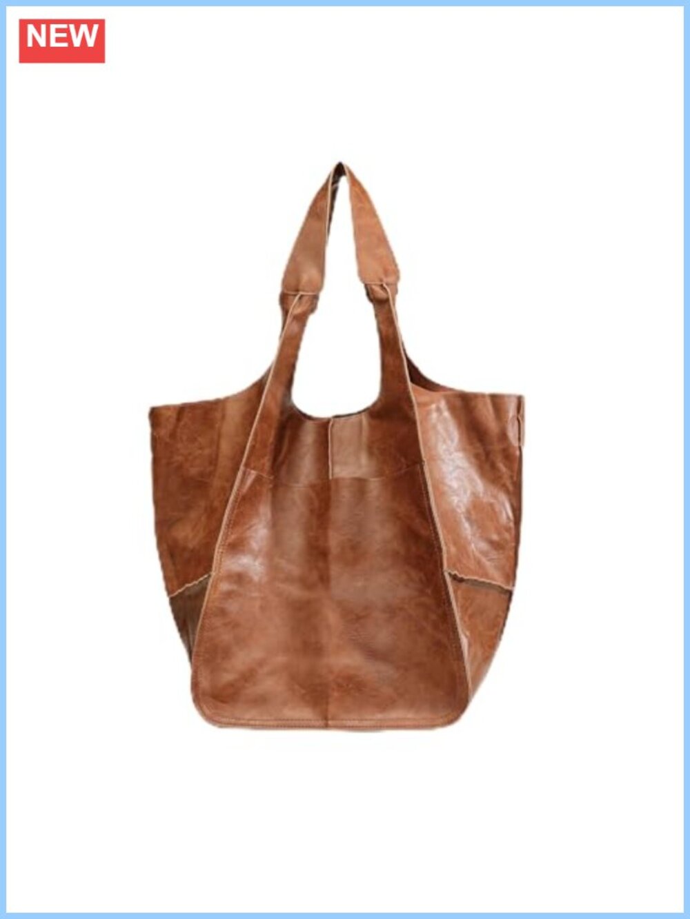 Oversized PU Leather Tote Bag Large Capacity Hobo Shoulder Bag for Women